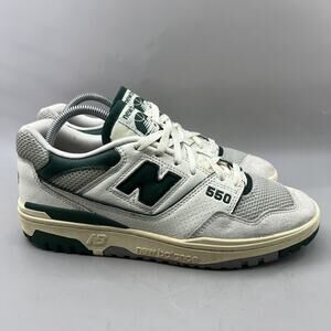 New Balance 550 Athletic Sneakers Men Size 10 D White Green Comfort Low Shoes
